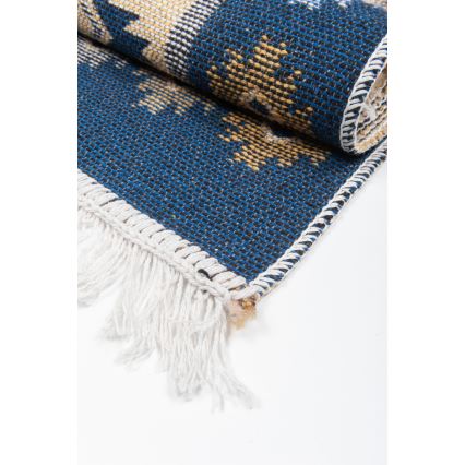 Covor oriental reversibil KILIM 80x150 cm albastru/bej