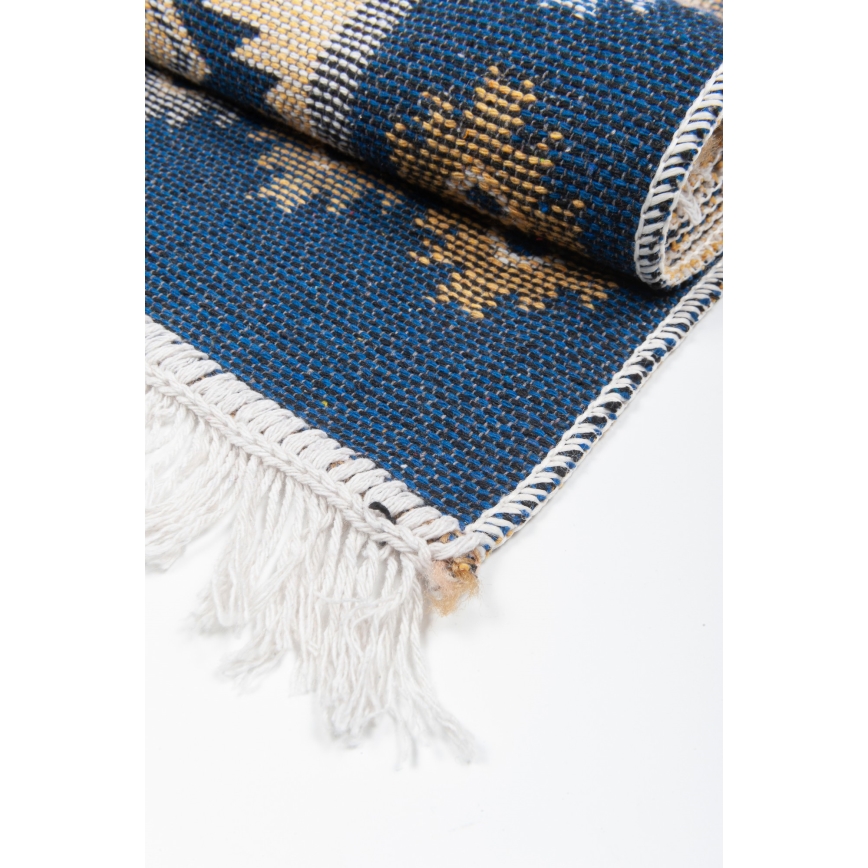 Covor oriental reversibil KILIM 80x150 cm albastru/bej