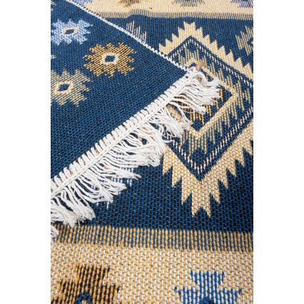 Covor oriental reversibil KILIM 80x150 cm albastru/bej