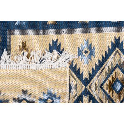 Covor oriental reversibil KILIM 80x150 cm albastru/bej