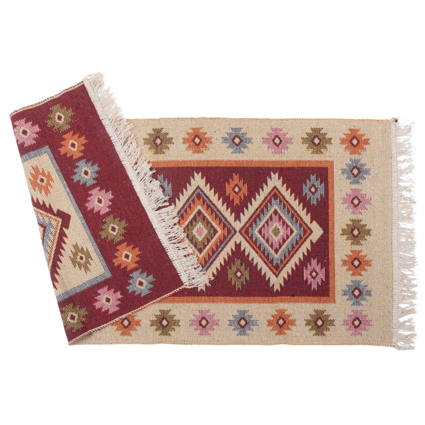 Covor oriental reversibil KILIM 80x150 cm roșu/bej