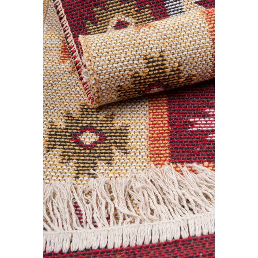 Covor oriental reversibil KILIM 80x150 cm roșu/bej