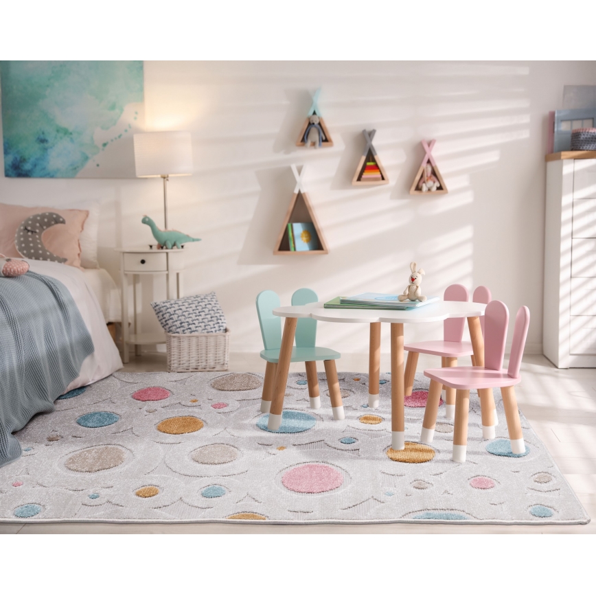 Covor pentru copii PIAR 160 x 230 cm, multicolor, cu buline