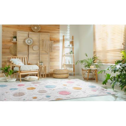 Covor pentru copii PIAR 160 x 230 cm, multicolor, cu buline