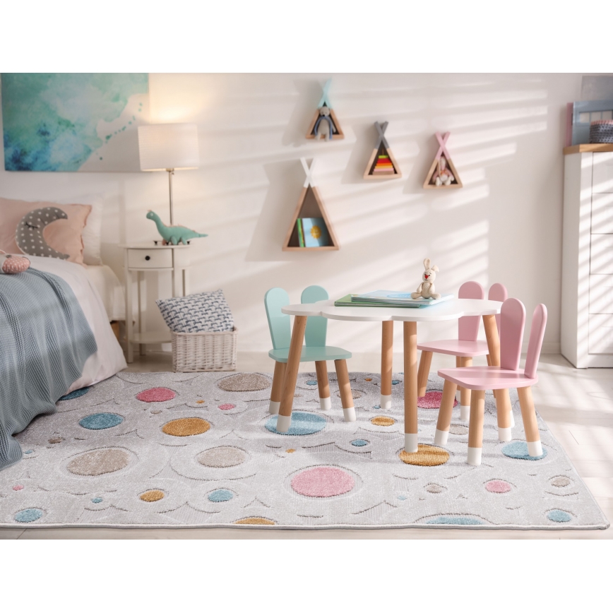 Covor pentru copii PIAR 80x150 cm multicolor/buline
