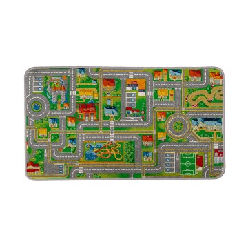 Covor pentru copii PLAYTOWN 120 x 170 cm, multicolor — design oraș