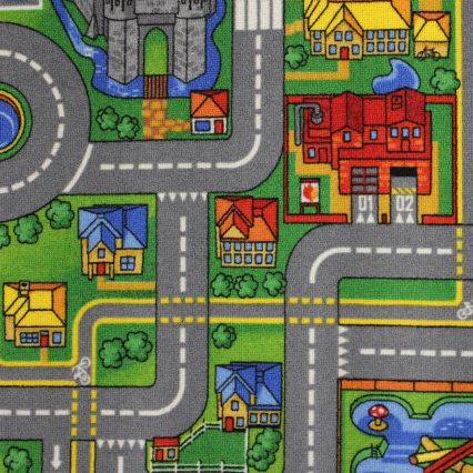 Covor pentru copii PLAYTOWN 120 x 170 cm, multicolor — design oraș