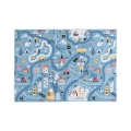 Covor pentru copii STELLA STREETS, 100 x 150 cm, albastru – design urban atrăgător