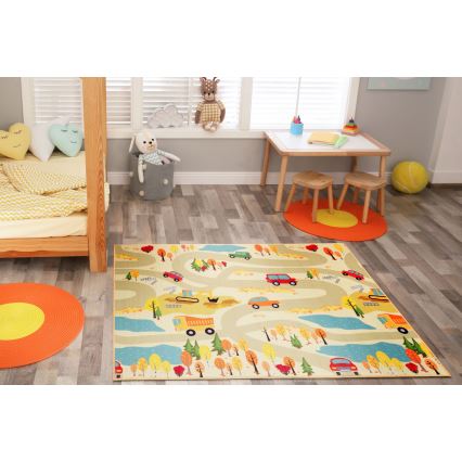 Covor pentru copii STELLA STREETS 120x170 cm bej/oraș