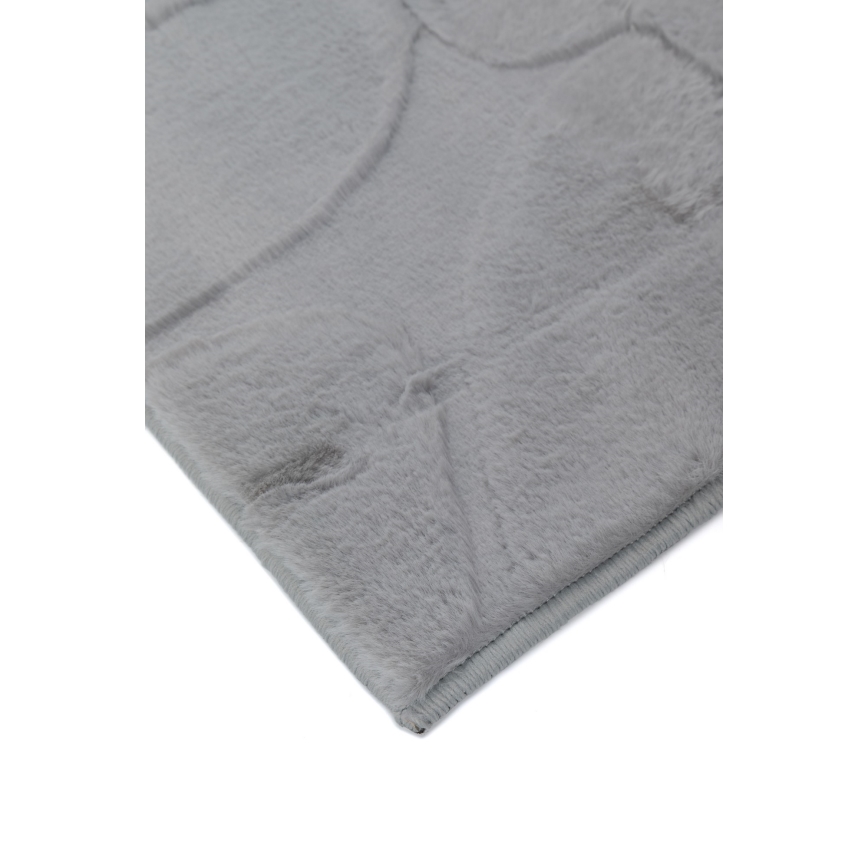 Covor RABBIT 3D, 120 x 170 cm, gri deschis