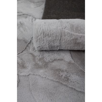 Covor RABBIT 3D, 120 x 170 cm, gri deschis