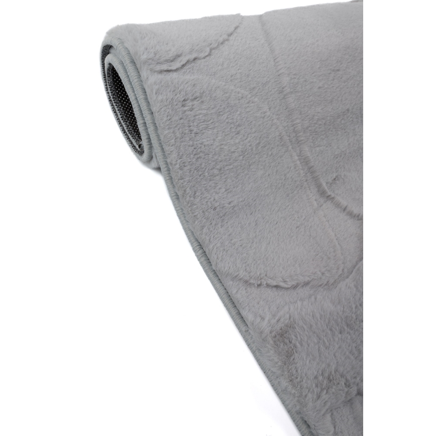 Covor RABBIT 3D, 120 x 170 cm, gri deschis