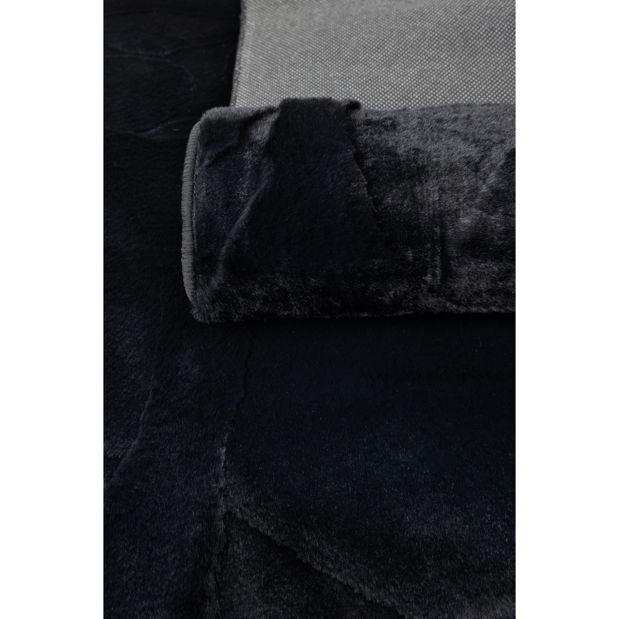 Covor RABBIT 3D, 120 x 170 cm, negru