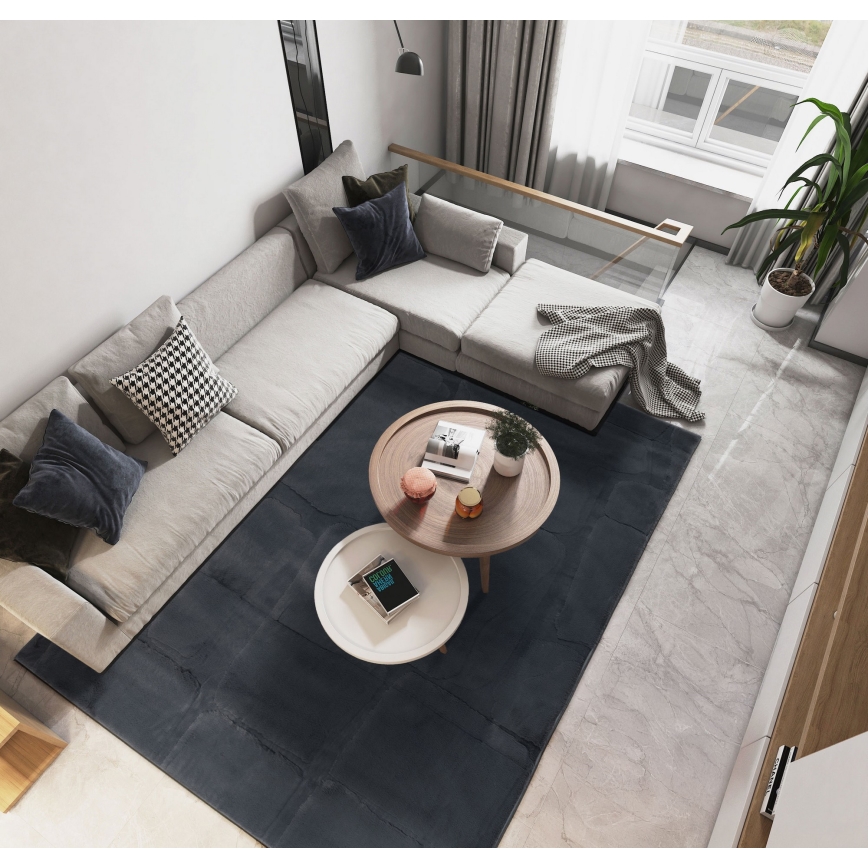 Covor RABBIT 3D, 160 x 230 cm, antracit