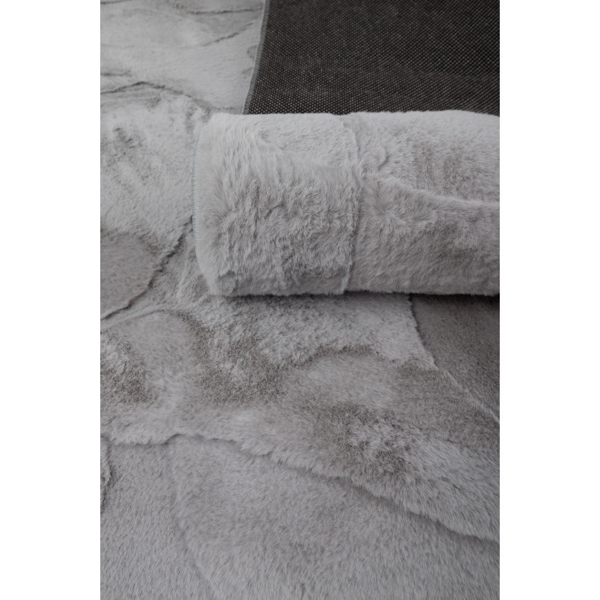 Covor RABBIT 3D 160 x 230 cm gri deschis