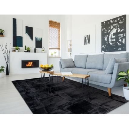 Covor RABBIT 3D 160x230 cm negru