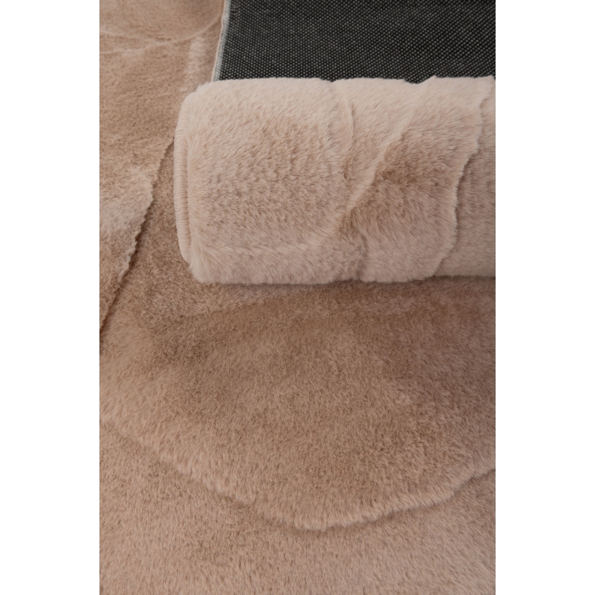 Covor RABBIT 3D, 80 x 150 cm, bej