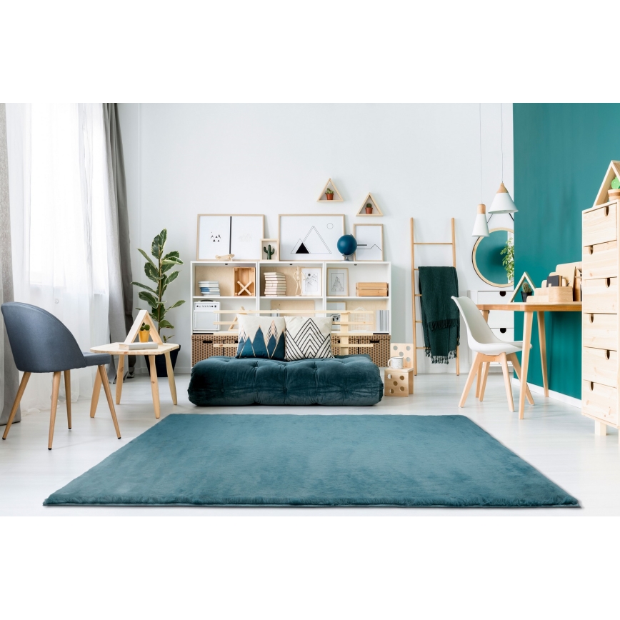 Covor RABBIT-ROSA NEW 80x150 cm 2000g/m2 turcoaz