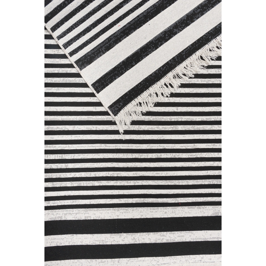 Covor reversibil KILIM GOLD 60 x 120 cm, negru/alb