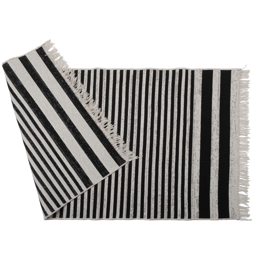 Covor reversibil KILIM GOLD, 80 x 150 cm, negru/alb