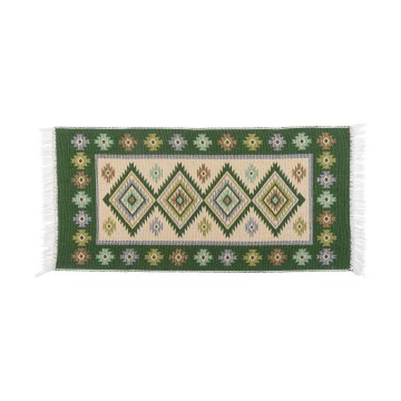 Covor reversibil oriental KILIM 80x150 cm verde/bej