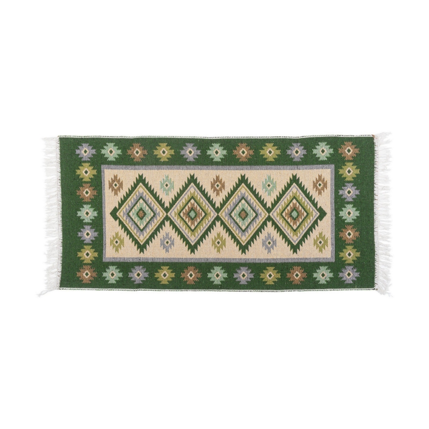 Covor reversibil oriental KILIM 80x150 cm verde/bej