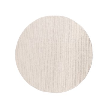 Covor rotund natural FIR WOOL, 160 cm, 2600 g/m², crem