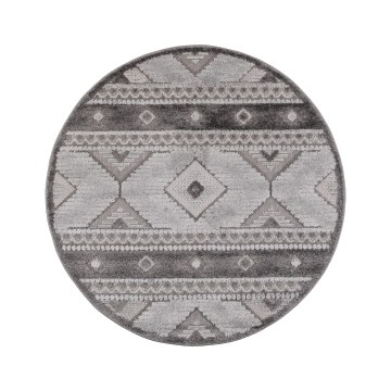 Covor rotund pentru exterior CHIARA, 120 cm, gri