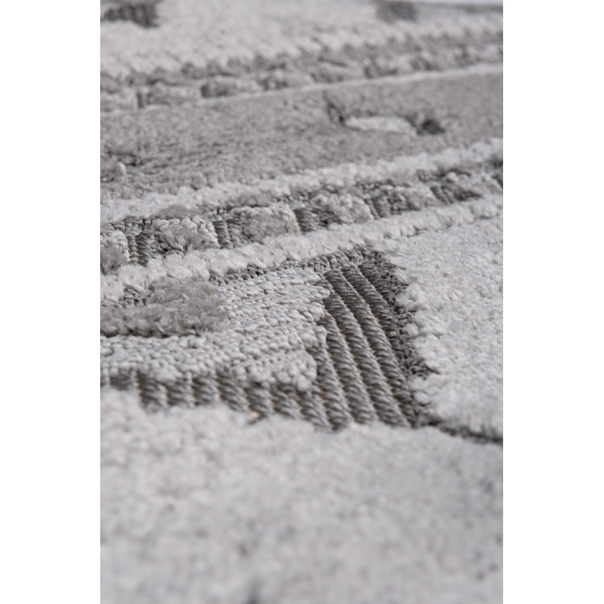 Covor rotund pentru exterior CHIARA, 120 cm, gri
