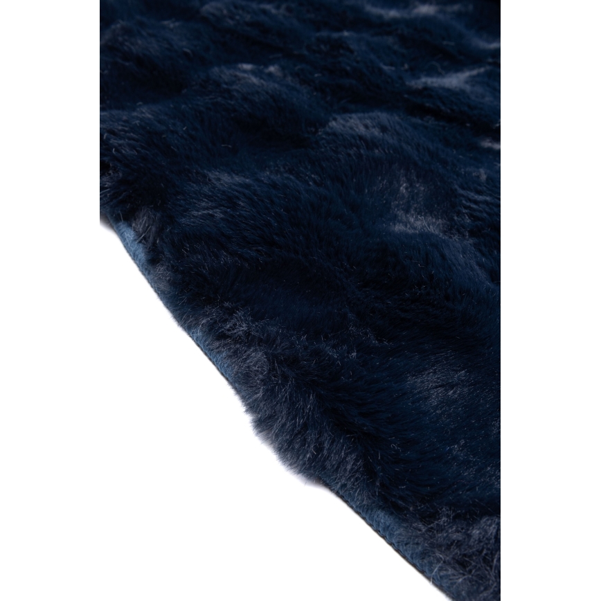 Covor rotund RABBIT BUBBLE, 160 cm, albastru