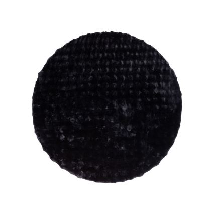 Covor rotund RABBIT BUBBLE, 160 cm, negru