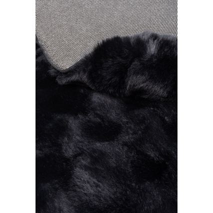 Covor rotund RABBIT BUBBLE, 160 cm, negru