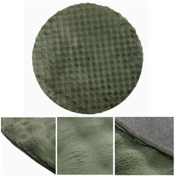 Covor rotund RABBIT BUBBLE, 160 cm, verde