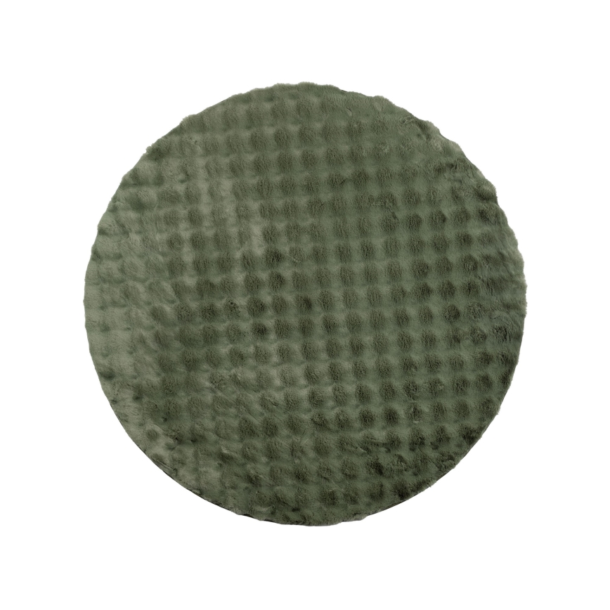 Covor rotund RABBIT BUBBLE, 160 cm, verde