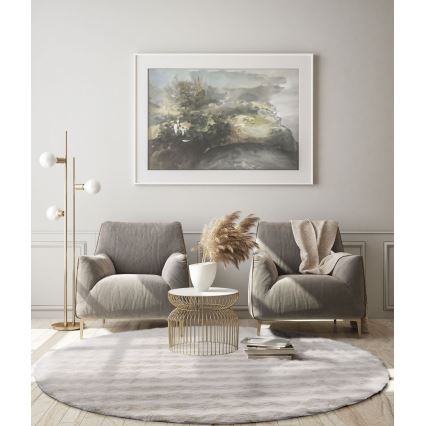 Covor rotund RABBIT BUBBLE, diametru 160 cm, crem