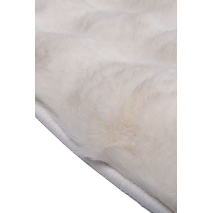 Covor rotund RABBIT BUBBLE, diametru 160 cm, crem