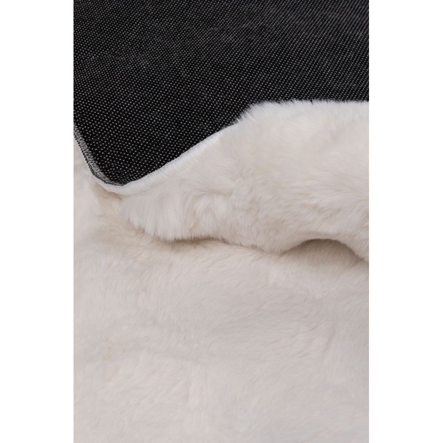 Covor rotund RABBIT BUBBLE, diametru 160 cm, crem