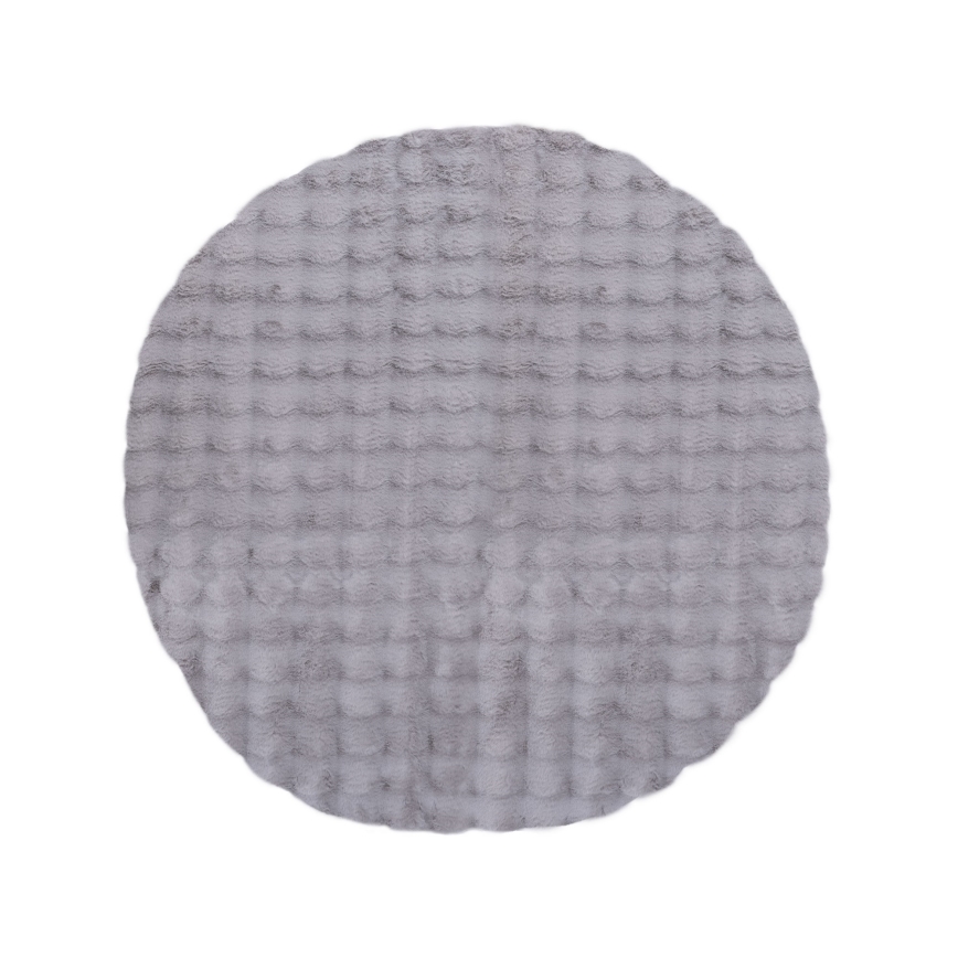 Covor rotund RABBIT BUBBLE, diametru 160 cm, gri