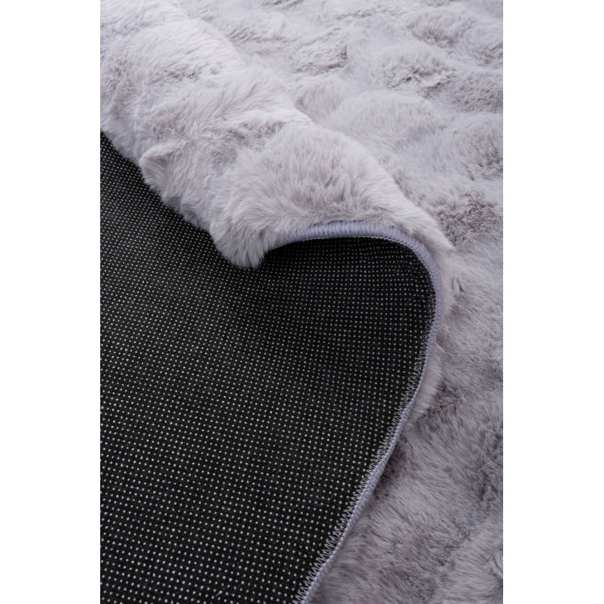 Covor rotund RABBIT BUBBLE, diametru 160 cm, gri