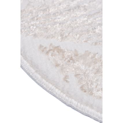 Covor SALAMANCA 100 cm, bej/alb, model cu frunze