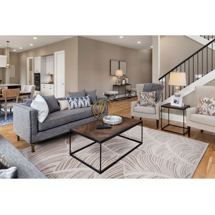 Covor SALAMANCA 120 x 170 cm, bej/alb, model cu frunze