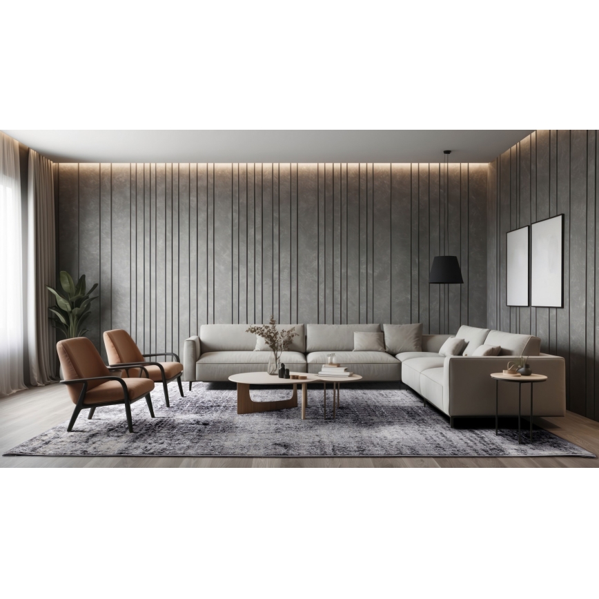 Covor SALAMANCA 120 x 170 cm, gri/alb