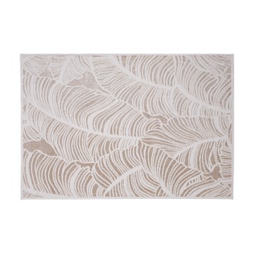 Covor SALAMANCA 160 x 230 cm, bej/alb, model cu frunze