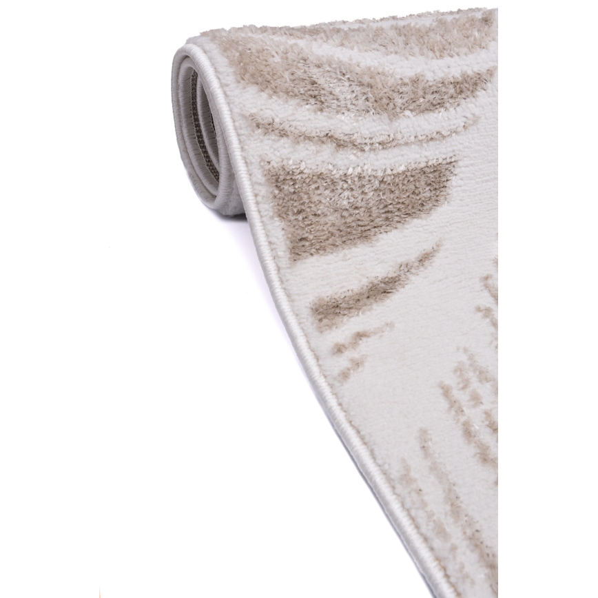 Covor SALAMANCA 200 x 280 cm, bej/alb, model cu frunze