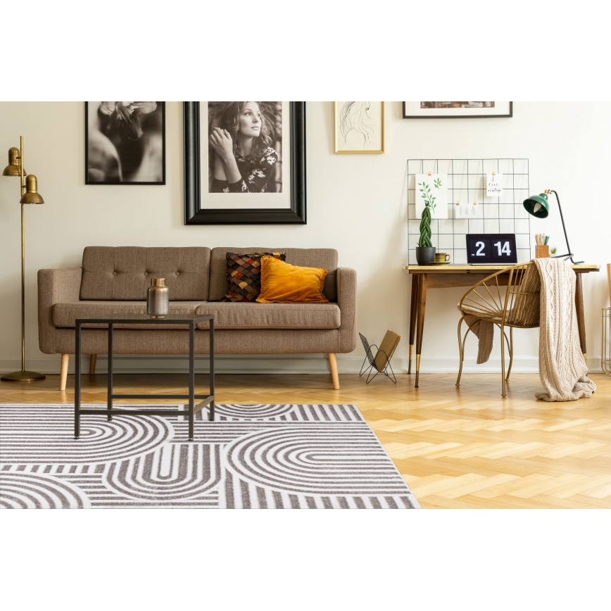 Covor SALAMANCA 200x280 cm gri/alb
