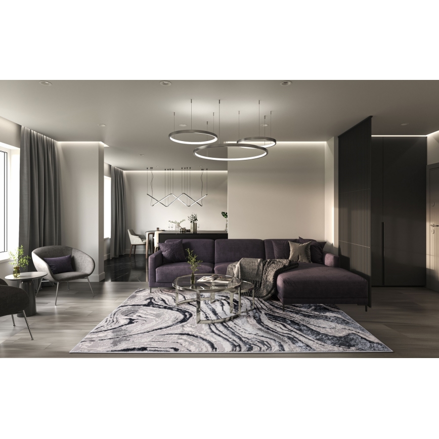 Covor STONE 120 x 160 cm, gri/antracit