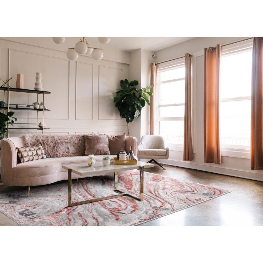 Covor STONE 160 x 220 cm roz/gri
