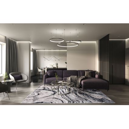 Covor STONE 80 x 140 cm gri/antracit