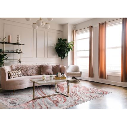 Covor STONE 80 x 140 cm, roz/gri