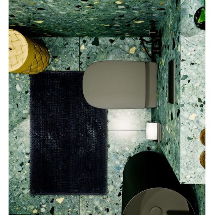Covoraș antiderapant pentru baie CHENILLE 50x80 cm, negru